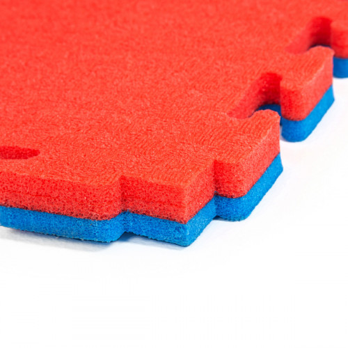 Профессиональный будо-мат 100х100 см, 20 мм (Синий/Красный)