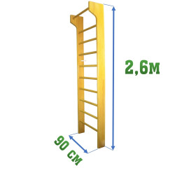 Стенка 2,6x0,9м с выносом (гимнастическая, шведская)